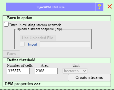 DEM upload