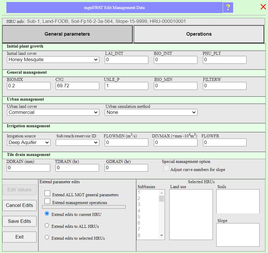 Edit management data