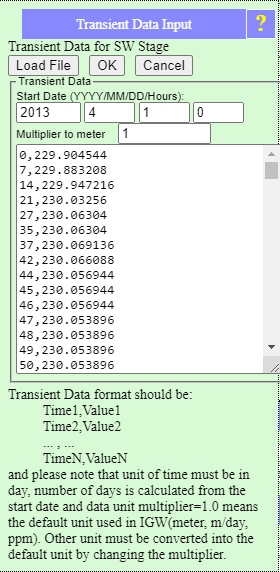 Simulation Settings tab with Watershed Solver button highlighted, and Watershed Model Solver dialog showing SW sub-time steps, soil storage imports, infiltration-as-recharge, and rainfall duration parameters