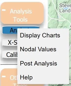 Prompt dialog asking whether to perform forward or backward particle tracking, with OK for forward and Cancel for backward
