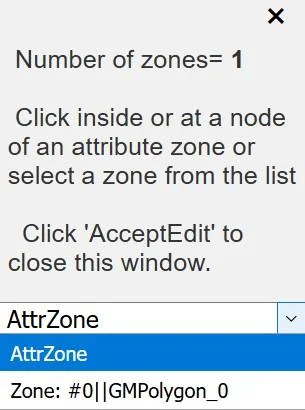 Zone Attributes window for a lake feature showing the Sources and Sinks Head Dependent tab with Two-way Head Dependent options for lake stage, bed conductance, and flow direction control