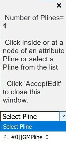 Panel provided for selection of line of interest in the event there are multiple lines.