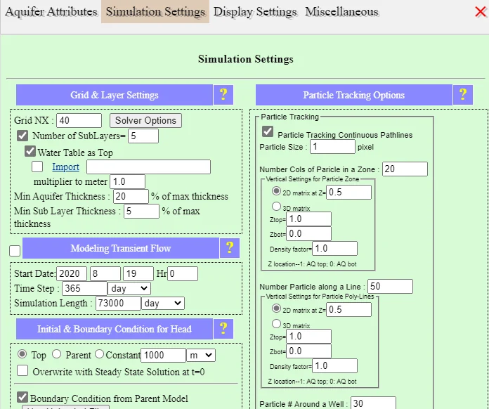 Window used to add computational layers to the model.