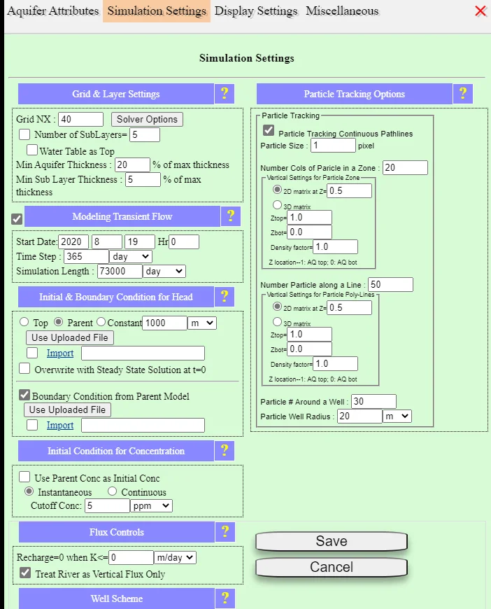 Window for enabling unsteady flow modeling, and using the previous parent steady model as the initial condition for the transient simulation