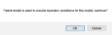 Confirmation prompt associated with “nested” model application.