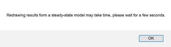Warning message regarding the calculations required to prepare your plot.