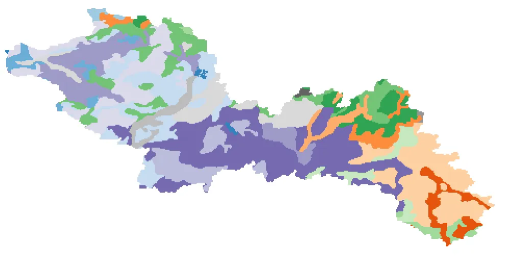 Extracted land use map